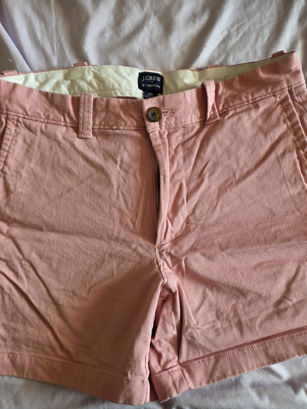 J. Crew Salmon Pink Men's Flat Front Shorts